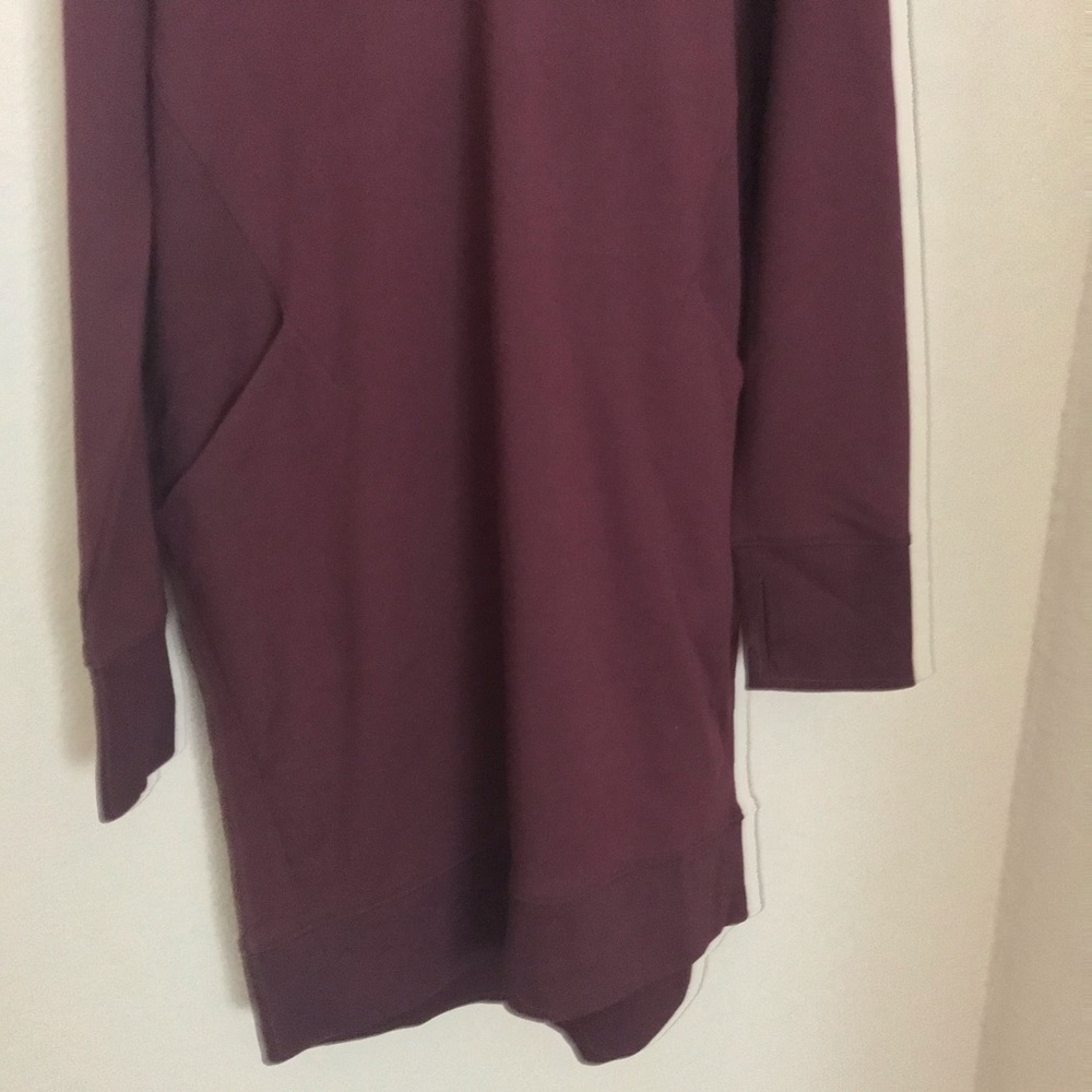 Athleta Triumph Sweatshirt Dress Antique Burgundy - Picture 10 of 10